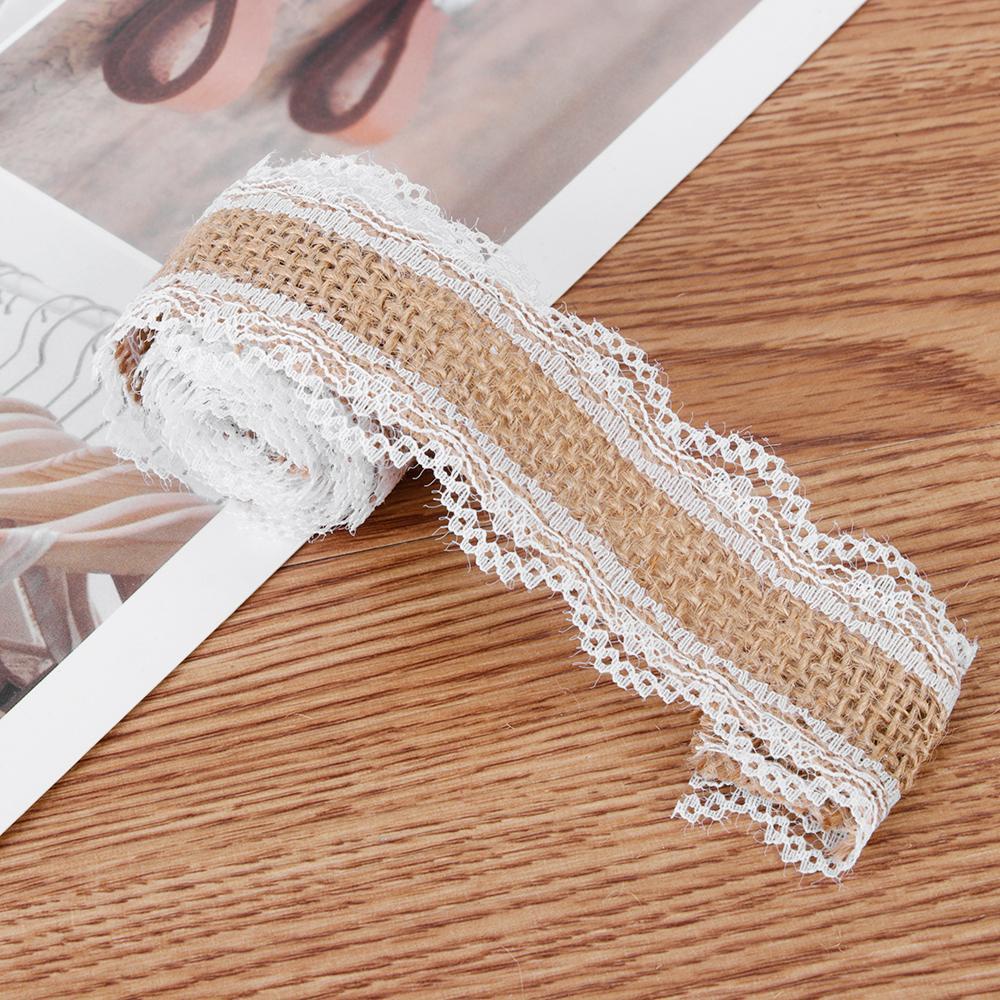 Cuộn Vải Bố Phối Ren Dài 1m Dùng Trang Trí Tiệc Cưới Edge