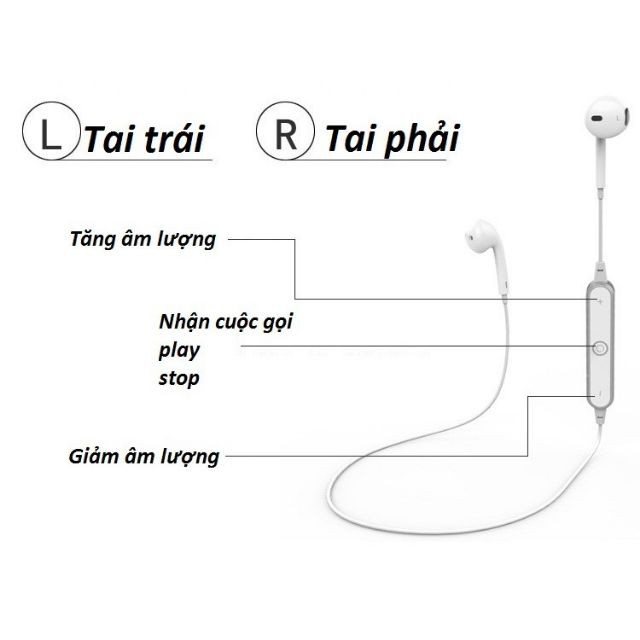 Tai nghe bluetooth 4.1 giá rẻ kết nối được 2 điện thoại thiết kế giống tai nghe iphone