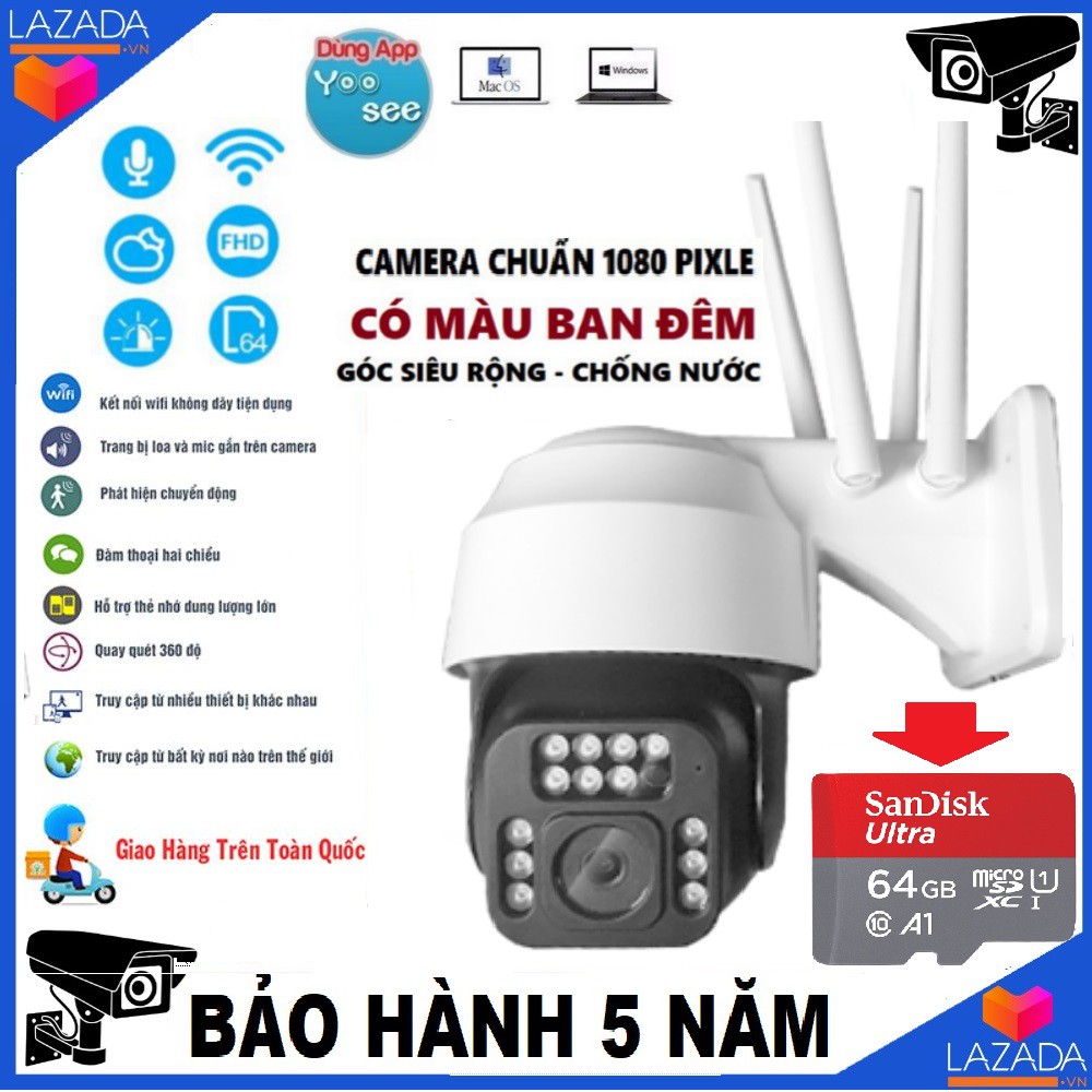 Camera Wifi Camera Ngoài Trời Camera YooSee PTZ X2700 FHD,đàm thoại song phương | BigBuy360 - bigbuy360.vn