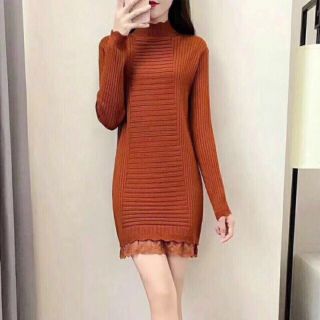Váy Len phối chân ren sang chảnh