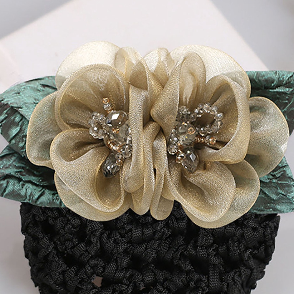 Kẹp Tóc Lưới Xỏ Hạt Tạo Kiểu Tóc Thời Trang Cho Nữ