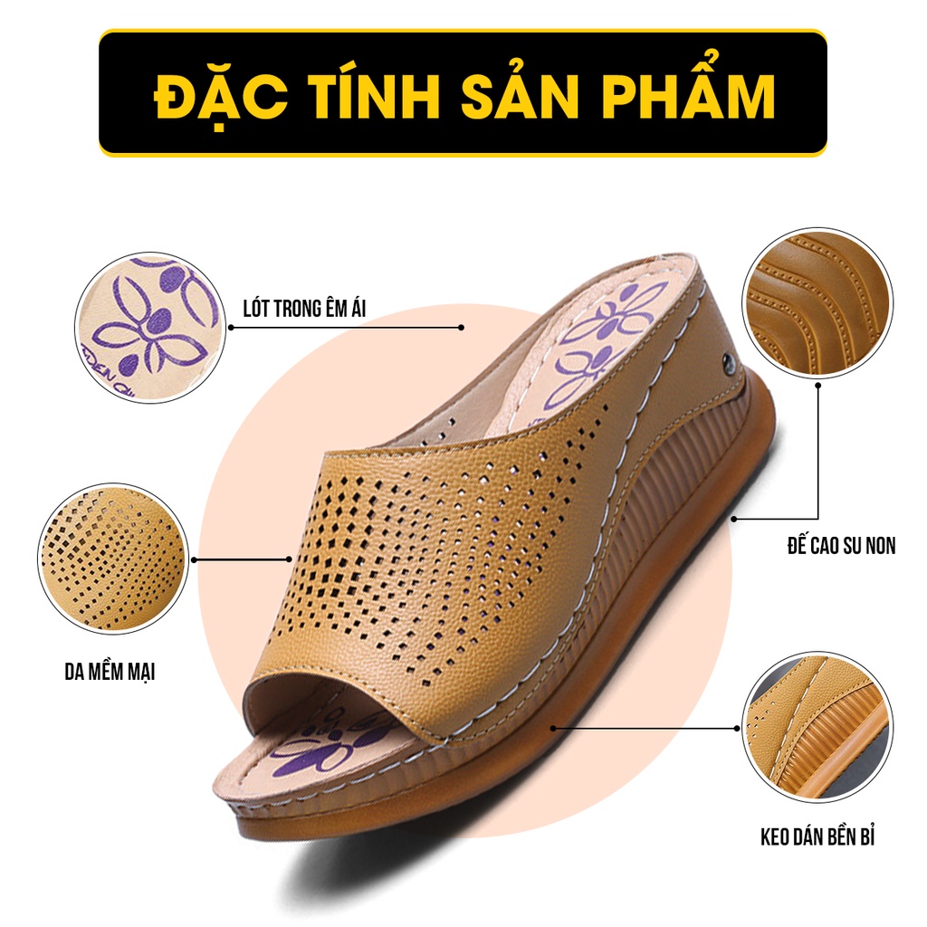 Dép nữ đế xuồng TIMAN DA32 tôn dáng khoe chân phong cách bảo hành 1 năm