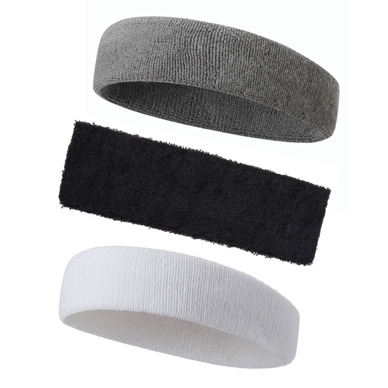 Băng đô cotton co giãn thấm hút mồ hôi phong cách thể thao cho nam và nữ