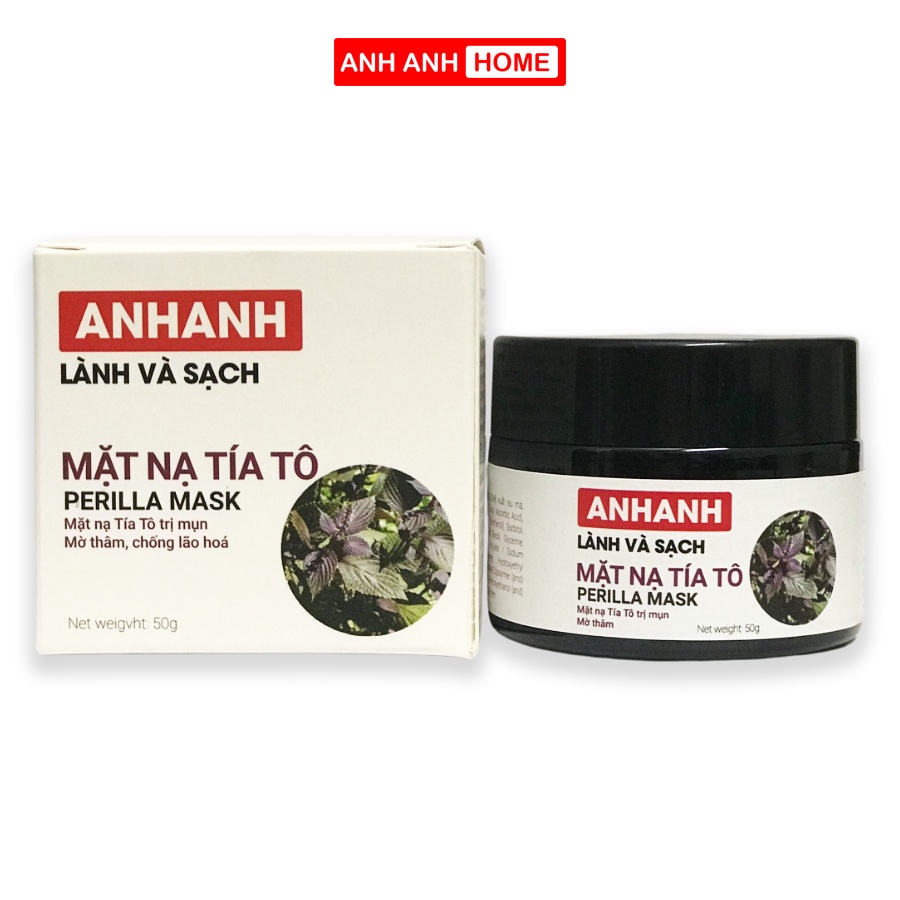 ✅  Mặt nạ giảm nám, tàn nhang Tía Tô - Rau má AnhAnh, giảm thâm xỉn, sáng da, giảm mụn dưỡng da