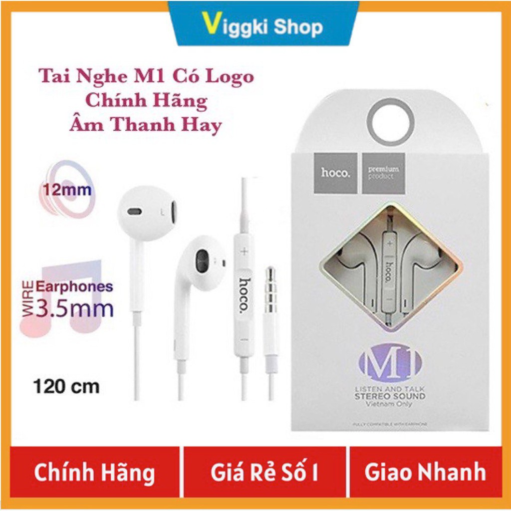 Tai Nghe Hoco M1 Có Logo Âm Thanh Cực Chất Giá Tốt Chính Hãng Bảo Hành 6 Tháng