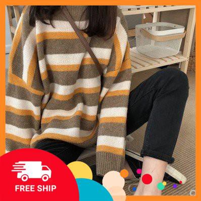 Áo len Ulzzang kẻ phong cách Hàn Quốc hàng nhập trực tiếp Quảng Châu siêu cute - 086