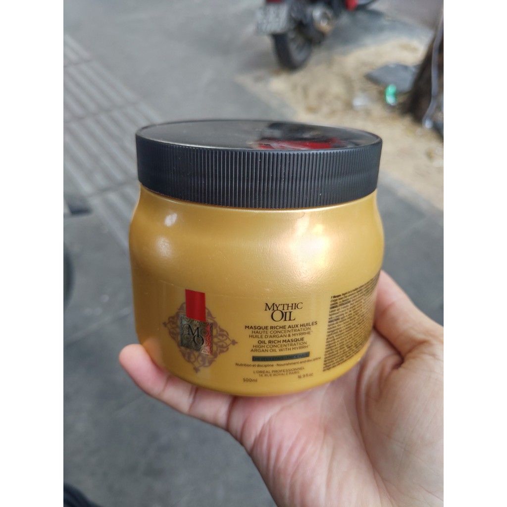 [L'oreal-chính hãng] Dầu hấp nuôi dưỡng cho tóc khô sơ hư tổn Mythic Oil L'oreal Masque 500ml