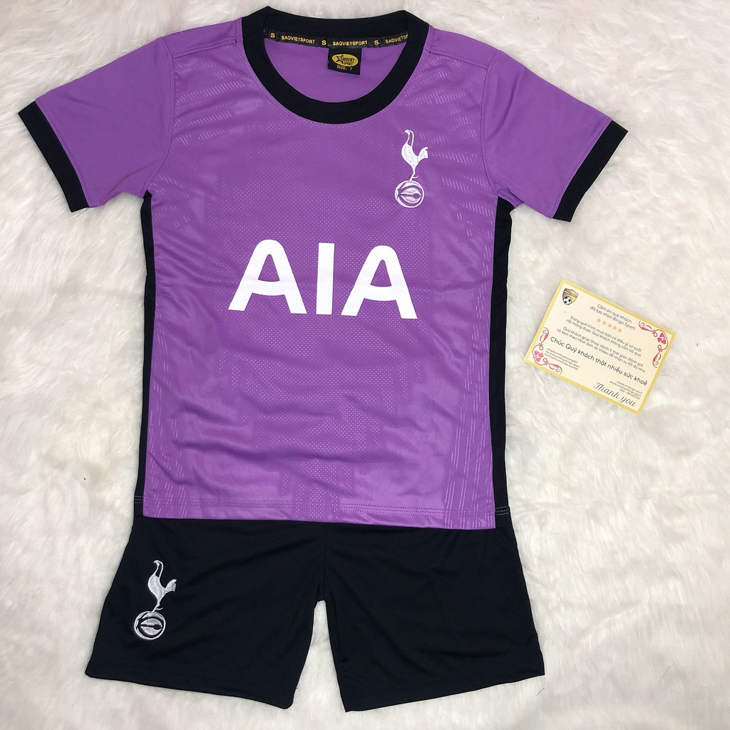 Áo Bóng Đá, Đá Banh, Thể Thao TRẺ EM  Mẫu Mới Cao Cấp Đẹp Giá Rẻ TOTTENHAM 2020/2021 Màu Tím BINGO SPORT TTH04TE