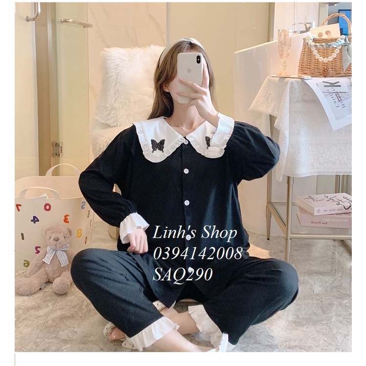 Bộ Bầu Dài Tay Sau Sinh Ở CỮ-SAQ211 Chất Dày Mặc Thu Đông
