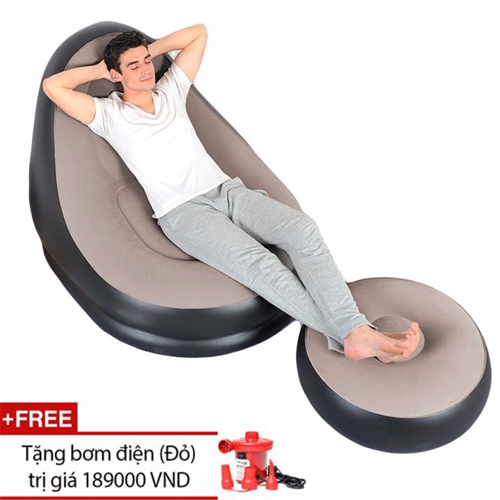 GHẾ SOFA HƠI TỰA LƯNG JILONG TẶNG KÈM BƠM ĐIỆN ( KÈM ĐÔN)