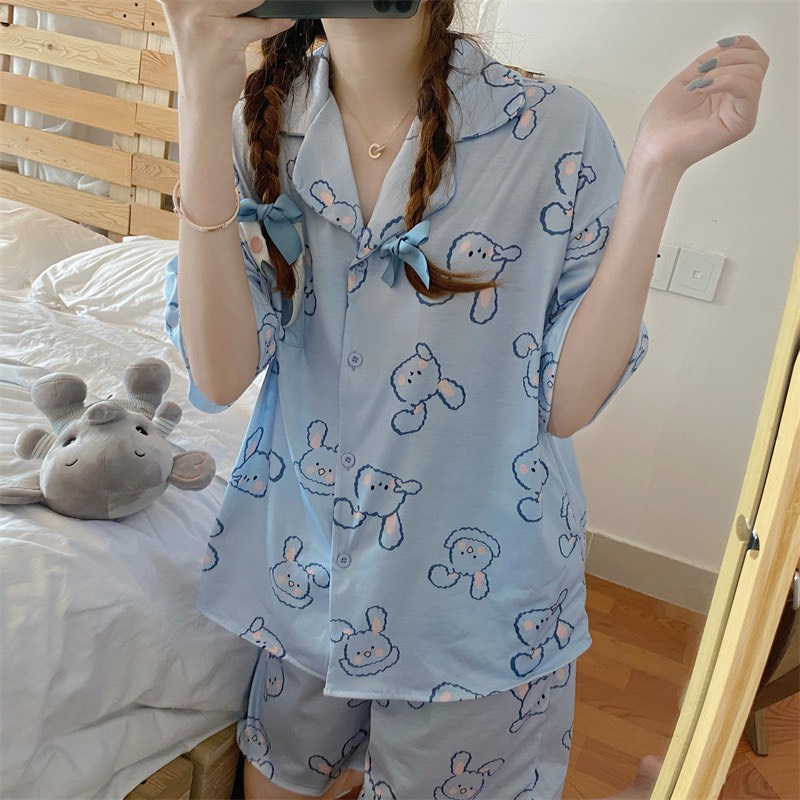 [Mã SKAMFS185M giảm 10% đơn 100K] Đồ bộ mặc nhà pijama quần áo ngủ mùa hè cộc tay nữ chất lụa satin mát Lucy Store