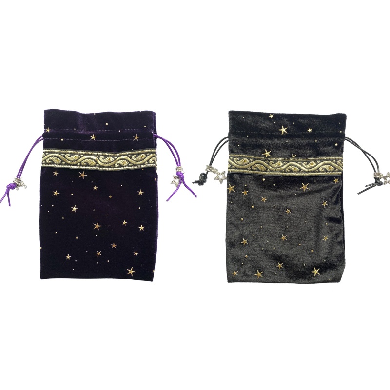 Túi Dây Rút Chất Liệu Nhung Satin Dùng Đựng Bài Tarot Tiện Dụng
