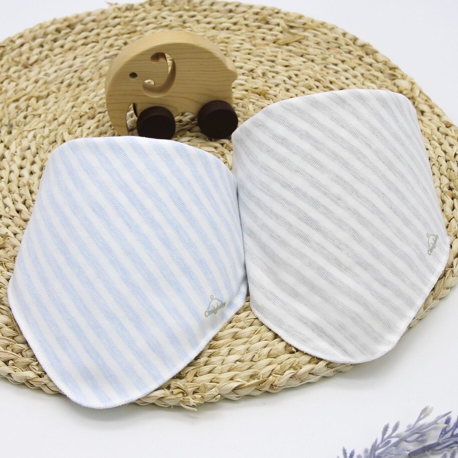 Set 2 yếm giữ ấm cổ tam giác cho bé sơ sinh - 1 tuổi 100% cotton 2 lớp - ảnh sản phẩm 6