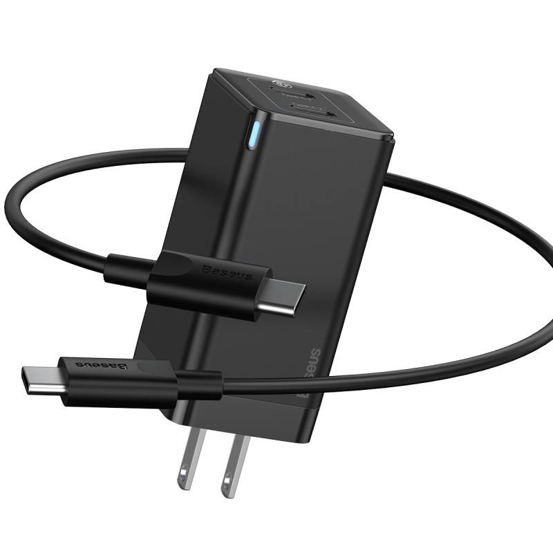 Baseus 45W GaN Sạc PD USB C Sạc Nhanh Quick Charge 4.0 3.0 Dual Cổng cho điện thoại, máy tính bảng, laptop - GaN 45W