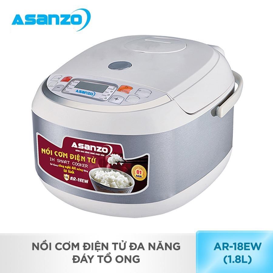 Nồi Cơm Điện Từ Cao Tần Asanzo 1.8 lít( Smart Cook)- Hàng Bảo Hành Chính Hãng