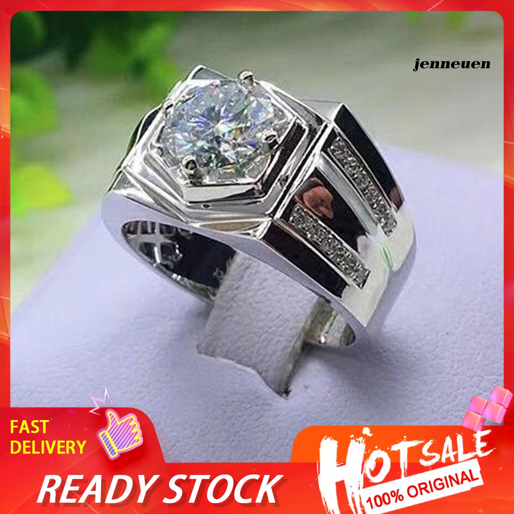 Nhẫn Đính Hôn Đính Đá Sang Trọng Cho Nam