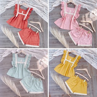 Bộ đũi đùi phối ren mặc nhà siêu xinh