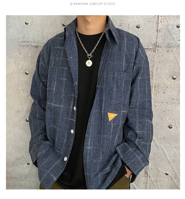 Dây Chuyền Unisex 22721 Mặt Cười Lật Bằng Thép Titan Dễ Phối Đồ