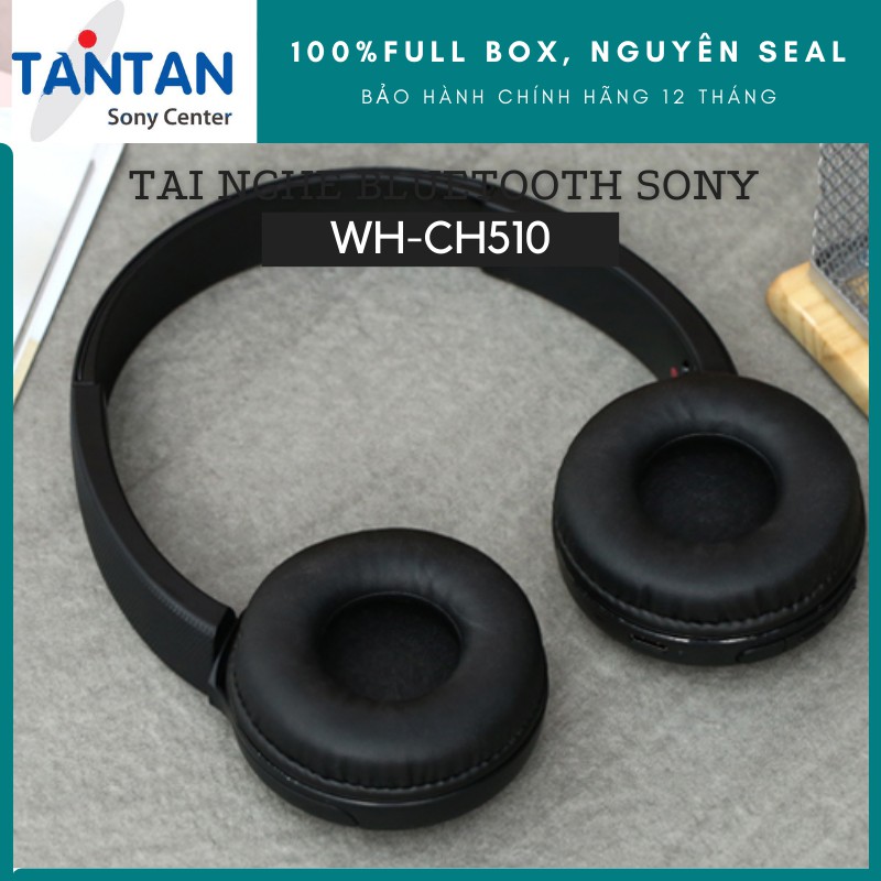 Tai Nghe Choàng Đầu BLUETOOTH Sony WH-CH510 | Pin: 35h ,Sạc nhanh - Cổng USB Type-C - Bluetooth 5.0 - Microphone