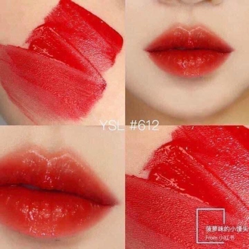 Son YSL Rouge Pur Couture Vernis À Lèvres Fresh Glossy Stain - màu 610, 612, 613, 617, 618