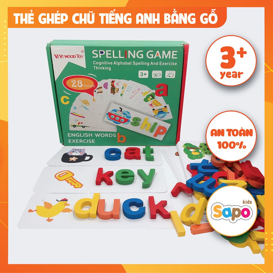 Đồ Chơi Ghép Chữ Cho Bé Spelling Game Học Ghép Chữ Tiếng Anh