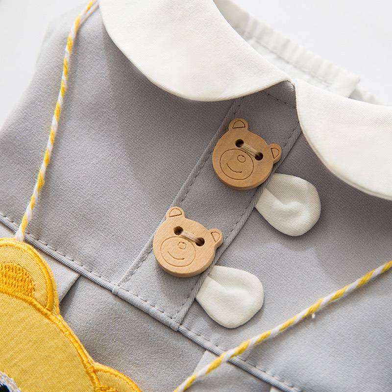 áo đấm (váy) xám gấu vàng cho chó mèo