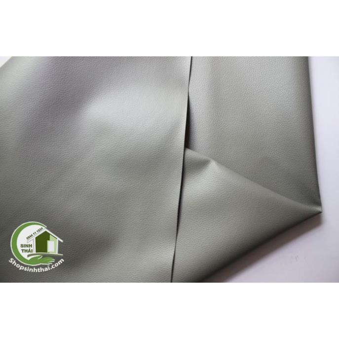 Vải da simili PVC - vải PU giả da làm handmade - khổ 1,4m màu xám