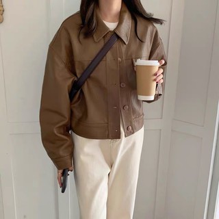 [ORDER] Áo khoác da croptop oversize