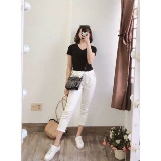 Quần baggy đen trắng