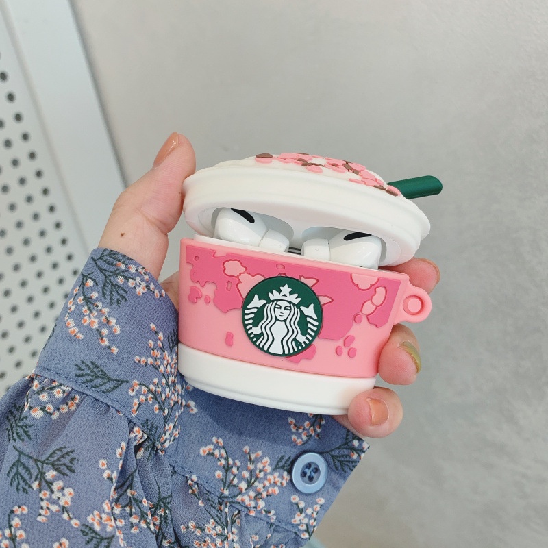Vỏ Tpu Hình Ly Starbucks Màu Hồng Bảo Vệ Hộp Tai Nghe compatible AirPods3 compatible AirPods3 compatible AirPods3 2021