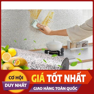 [tiện ích] Cuộn Giấy Bạc Dán Bếp Cách Nhiệt, Miếng Decal Dán Tường Nhà Bếp Chống Thấm Bền Đẹp