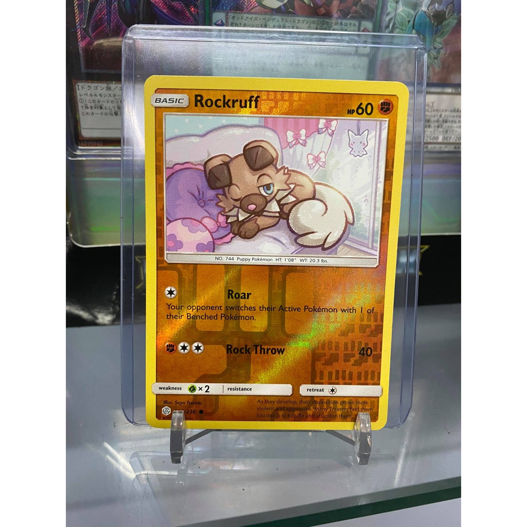 [ Dưa Hấu Yugioh ] Lá bài thẻ bài Pokemon Rockruff