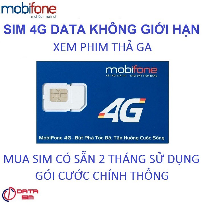 Sim 4G tỷ GB mobifone sử dụng toàn quốc có sẵn 2 tháng sử dụng-99