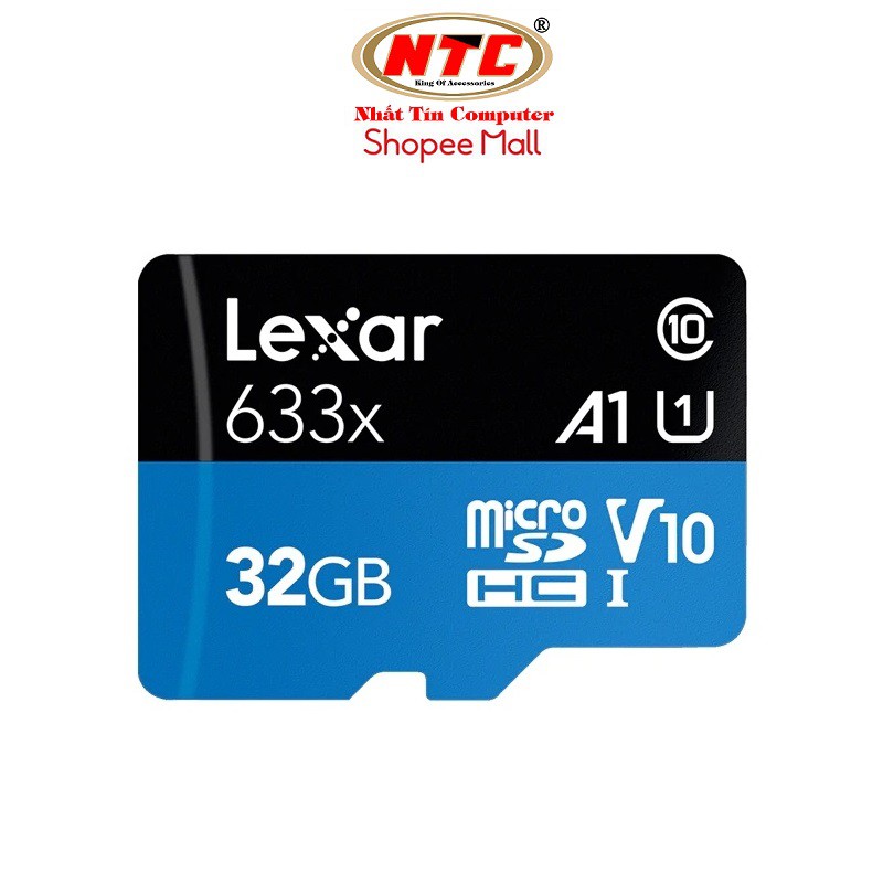 Thẻ nhớ MicroSDHC Lexar 32GB 633x A1 V10 U1 95MB/s (Xanh) - No Adapter | BigBuy360 - bigbuy360.vn