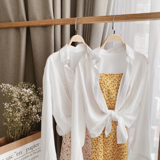 ĐẦM HOA 2 DÂY KÈM KHOÁC