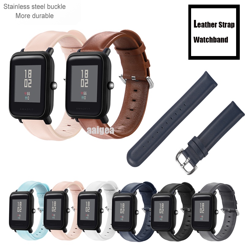 AMAZFIT Dây Đeo Da Thay Thế Cho Đồng Hồ Thông Minh Huami Amazfit Bip Lite S U / GTS / GTS2 / GTS 2e / GTS2 mini / Neo / GTR 42mm