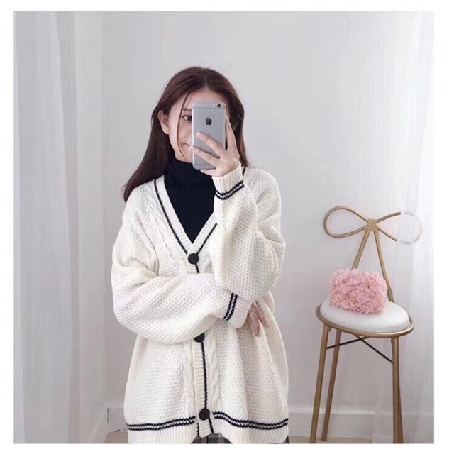 Áo cardigan len viền- ảnh thật cận chất | WebRaoVat - webraovat.net.vn