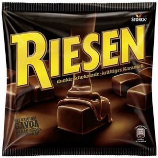 Kẹo Mềm Socola Đen Nhân Chewy Toffee Riesen 231g
