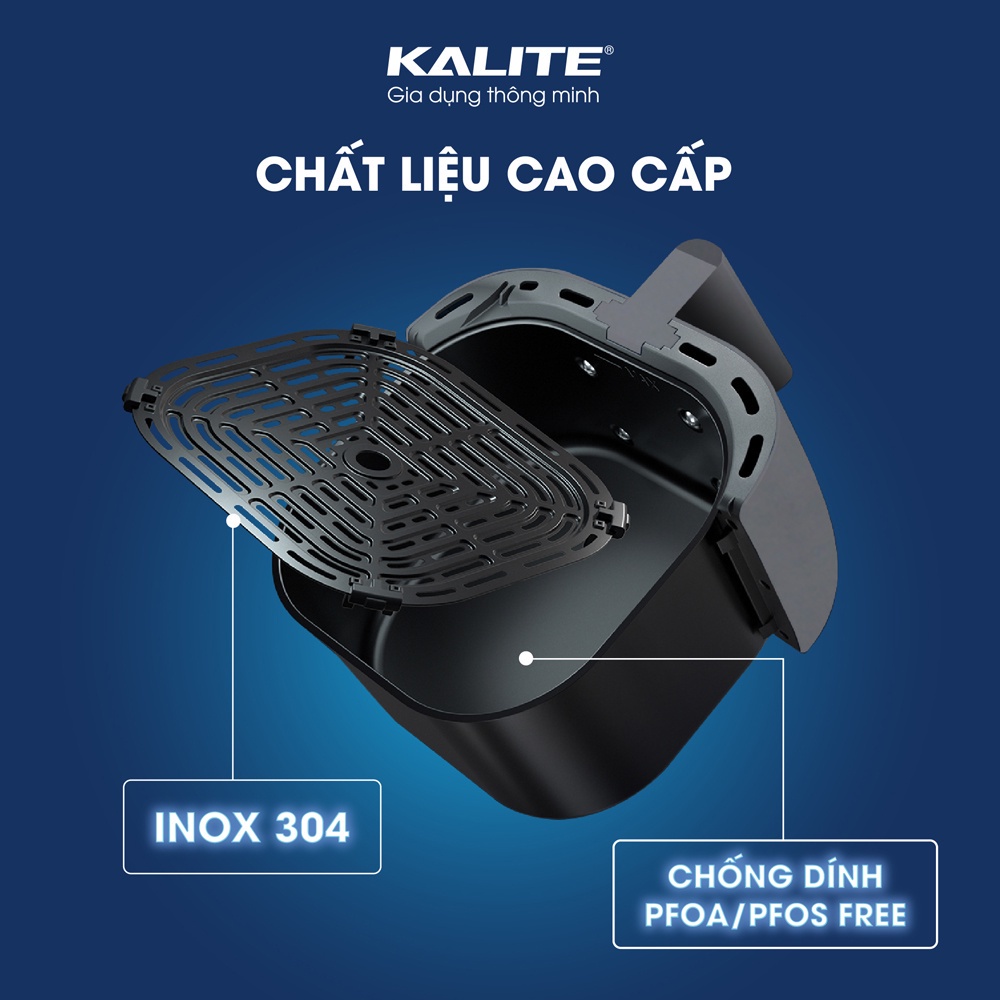 [Mã ELHADEV giảm 4% đơn 300K] Nồi chiên hơi nước Kalite Steam 7 1700W dung tích 7L chiên hấp 2in1 hàng chính hãng