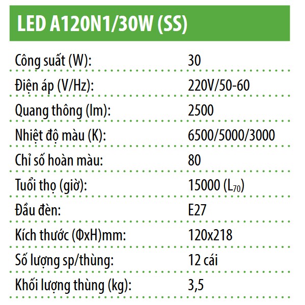 Bóng đèn LED Rạng Đông tròn 3W 5W 7W 9W 12W 15W 20 30W