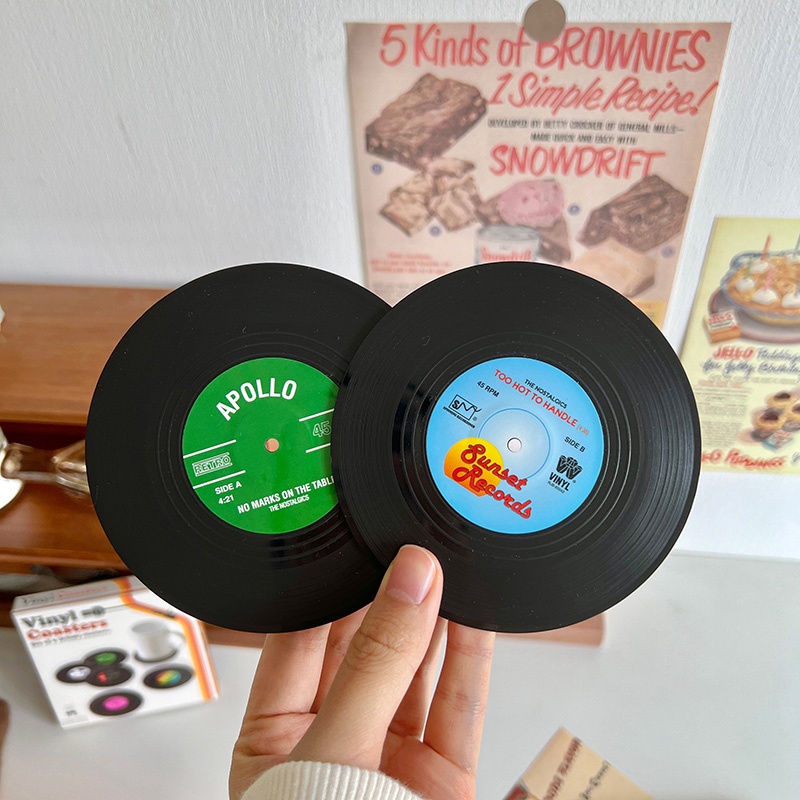 Set 2/4/6 Tấm Lót Đĩa CD Vinyl Sáng Tạo