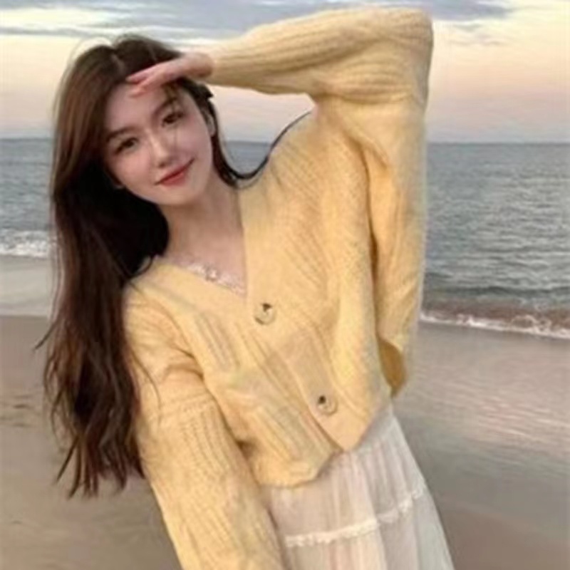 Áo Khoác Cardigan Chất Liệu Dày Dặn Mềm Mại Thời Trang Thu Đông Cho Nữ