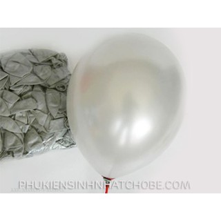 10 bong bóng màu xám bạc