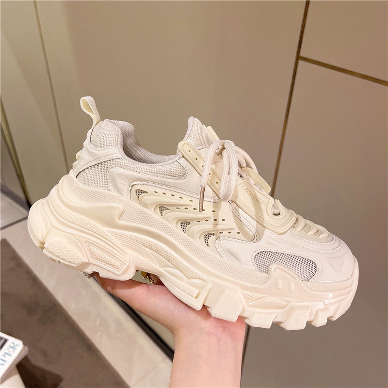 Giày Thể Thao Đế Dày Phối Lưới Mỏng Thoáng Khí Thời Trang Mùa Hè 2022 Phong Cách Mới Cho Nữ