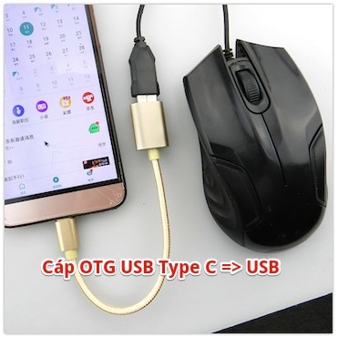 Cáp OTG USB-C Sang USB Dài 15 Cm (Bọc Dù) -  Kết Nối Phụ Kiện - OTG143