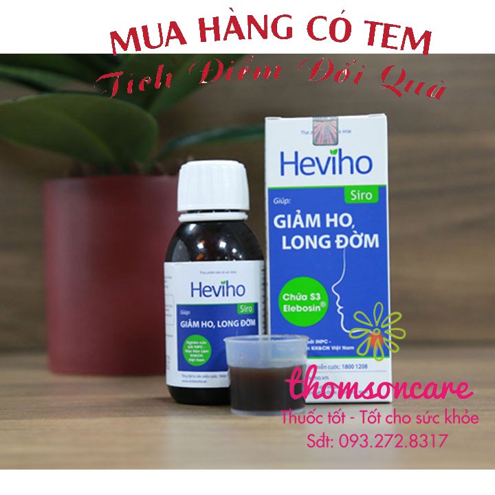 Siro Heviho - Giúp giảm ho, long đờm ở trẻ - Chiết xuất từ thảo dược thiên nhiên - Chai 100ml | BigBuy360 - bigbuy360.vn