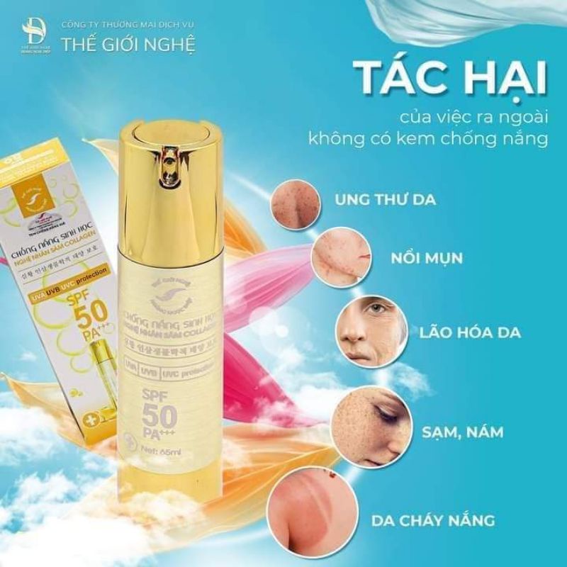CHỐNG NẮNG SINH HỌC NGHỆ NHÂN SÂM COLLAGEN - HOÀNG NGỌC DIỆP