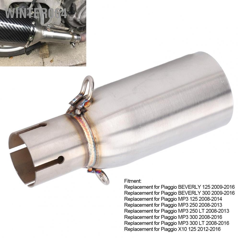 Winter064 Exhaust Middle Link Pipe Motorcycle Refitting Replacement for Piaggio BEVERLY 125 300 MP3 250 LT X10