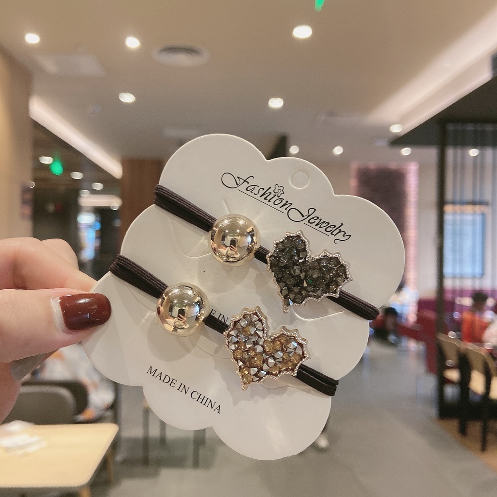 Dây buộc tóc SD515 trái tim dễ thương, cute, xinh đẹp phong cách Hàn Quốc làm phụ kiện tóc thời trang cho nữ