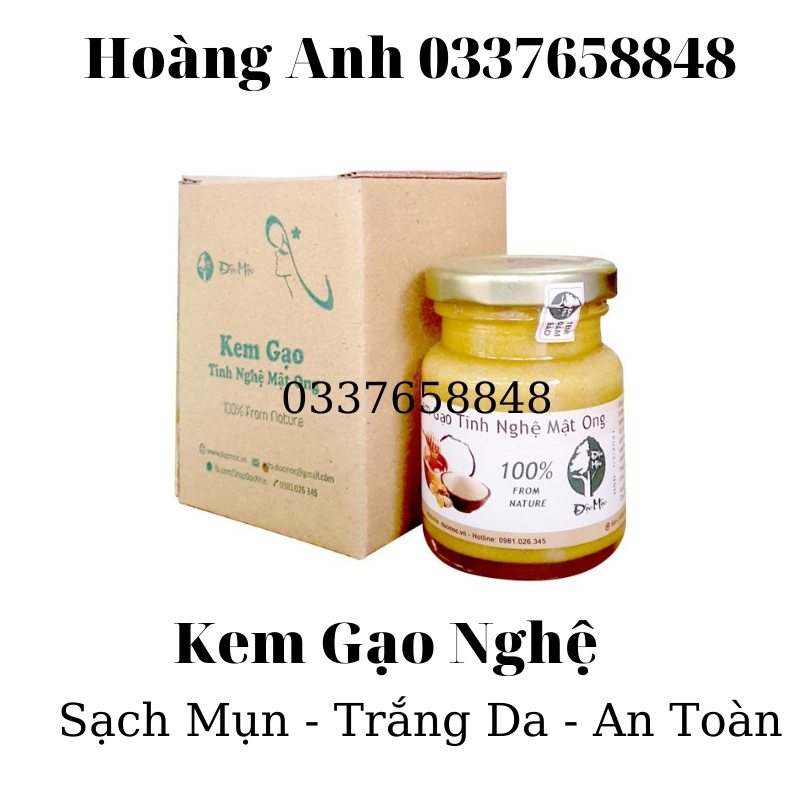 Kem Gạo Nghệ Độc Mộc - Dưỡng Trắng Da-Mờ Thâm - Mờ Nám- Tàn Nhang